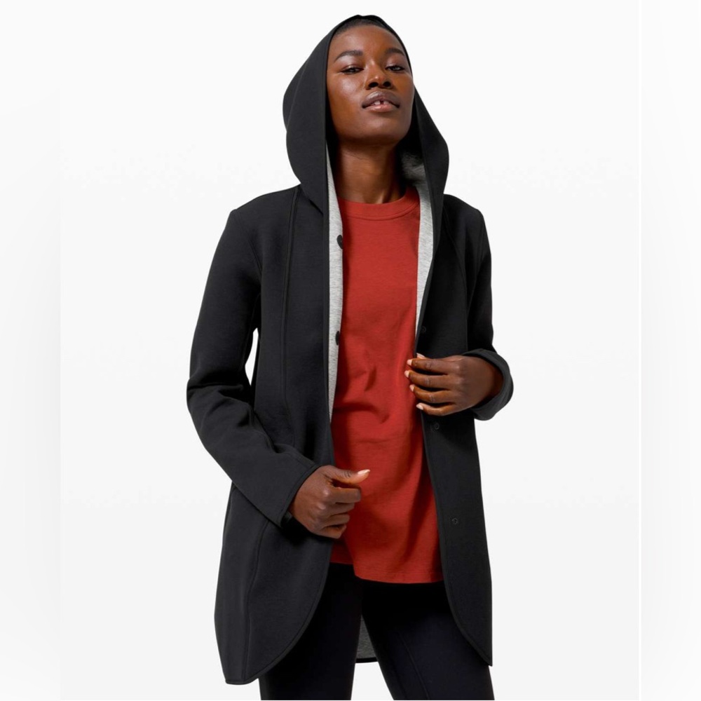 ⛄️ Lululemon Size X-Small Gray & Black Reversible Urban Horizons Jacket